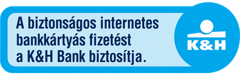 A biztonságos internetes bankkártyás fizetést a K&H Bank biztosítja